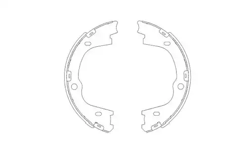 комплект спирачна челюст, ръчна спирачка KAVO PARTS KBS-3406