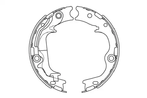 комплект спирачна челюст, ръчна спирачка KAVO PARTS KBS-3420