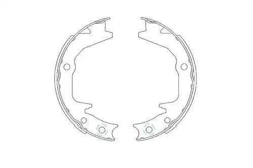 комплект спирачна челюст, ръчна спирачка KAVO PARTS KBS-6404