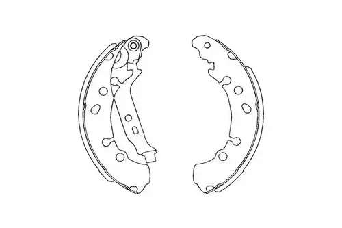 комплект спирачна челюст KAVO PARTS KBS-9906