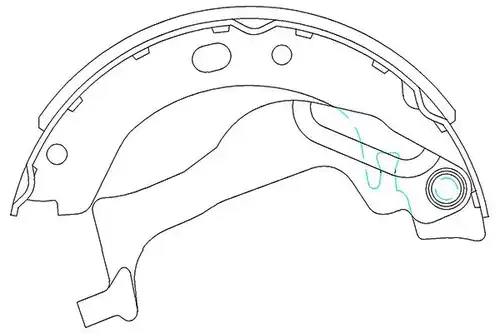 комплект спирачна челюст, ръчна спирачка KAVO PARTS KBS-9909