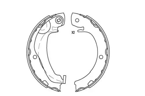 комплект спирачна челюст, ръчна спирачка KAVO PARTS KBS-9924