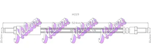 спирачен маркуч KAWE H1119