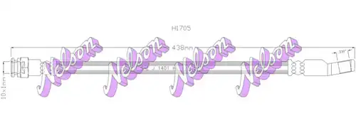 спирачен маркуч KAWE H1705