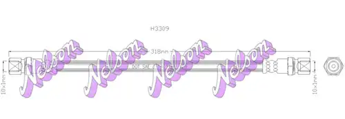 спирачен маркуч KAWE H3309