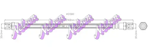 спирачен маркуч KAWE H3380