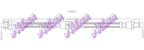 спирачен маркуч KAWE H3469