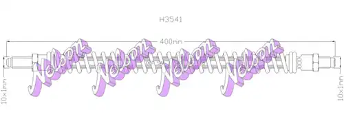 спирачен маркуч KAWE H3541