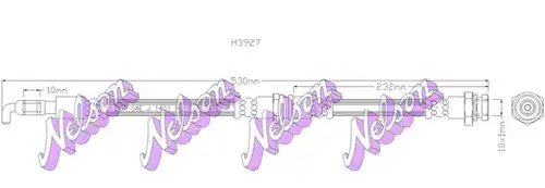 спирачен маркуч KAWE H3927