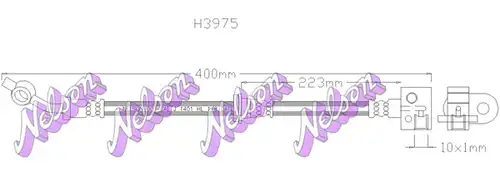 спирачен маркуч KAWE H3975