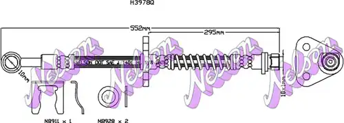 спирачен маркуч KAWE H3978Q