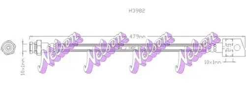 спирачен маркуч KAWE H3982