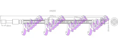 спирачен маркуч KAWE H4215