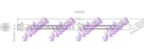 спирачен маркуч KAWE H4280