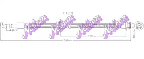 спирачен маркуч KAWE H4291