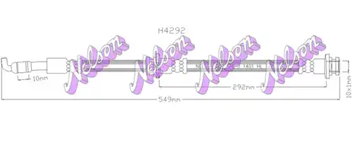 спирачен маркуч KAWE H4292