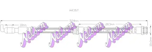 спирачен маркуч KAWE H4357