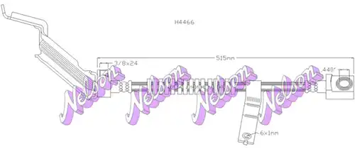 спирачен маркуч KAWE H4466