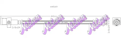 спирачен маркуч KAWE H4549