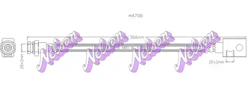 спирачен маркуч KAWE H4708