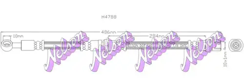 спирачен маркуч KAWE H4788