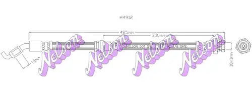 спирачен маркуч KAWE H4912