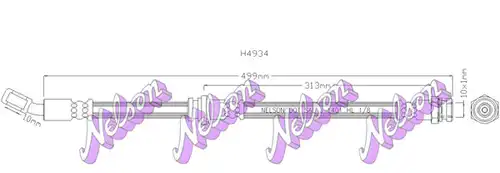 спирачен маркуч KAWE H4934