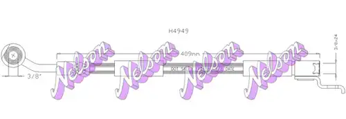 спирачен маркуч KAWE H4949