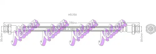 спирачен маркуч KAWE H5350