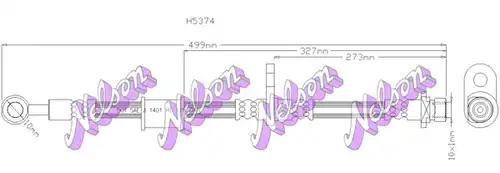 спирачен маркуч KAWE H5374