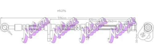 спирачен маркуч KAWE H5376