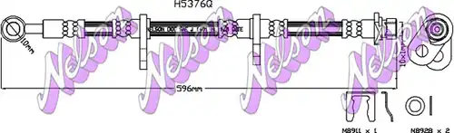 спирачен маркуч KAWE H5376Q