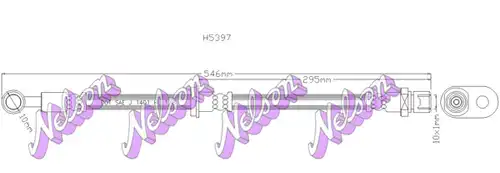 спирачен маркуч KAWE H5397