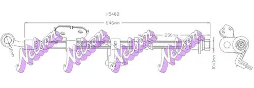 спирачен маркуч KAWE H5408