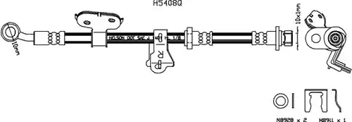 спирачен маркуч KAWE H5408Q