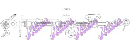 спирачен маркуч KAWE H5409