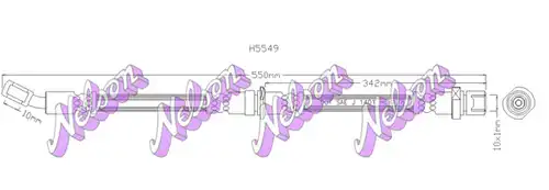 спирачен маркуч KAWE H5549