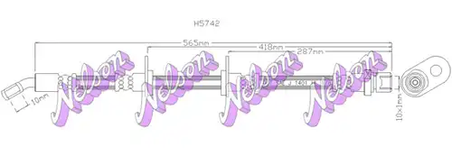 спирачен маркуч KAWE H5742