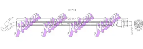 спирачен маркуч KAWE H5754