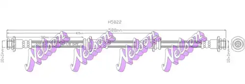 спирачен маркуч KAWE H5822