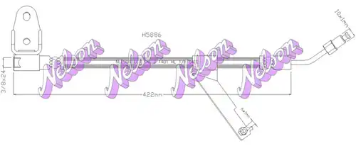 спирачен маркуч KAWE H5886