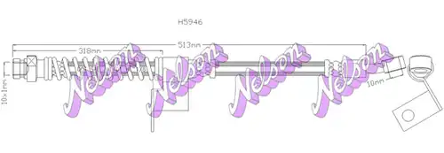 спирачен маркуч KAWE H5946