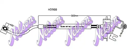 спирачен маркуч KAWE H5988