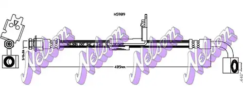 спирачен маркуч KAWE H5989