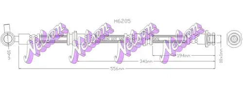 спирачен маркуч KAWE H6205