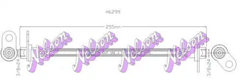 спирачен маркуч KAWE H6299