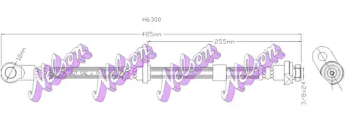 спирачен маркуч KAWE H6300