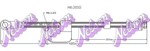 спирачен маркуч KAWE H6301Q