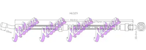 спирачен маркуч KAWE H6329