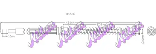 спирачен маркуч KAWE H6526